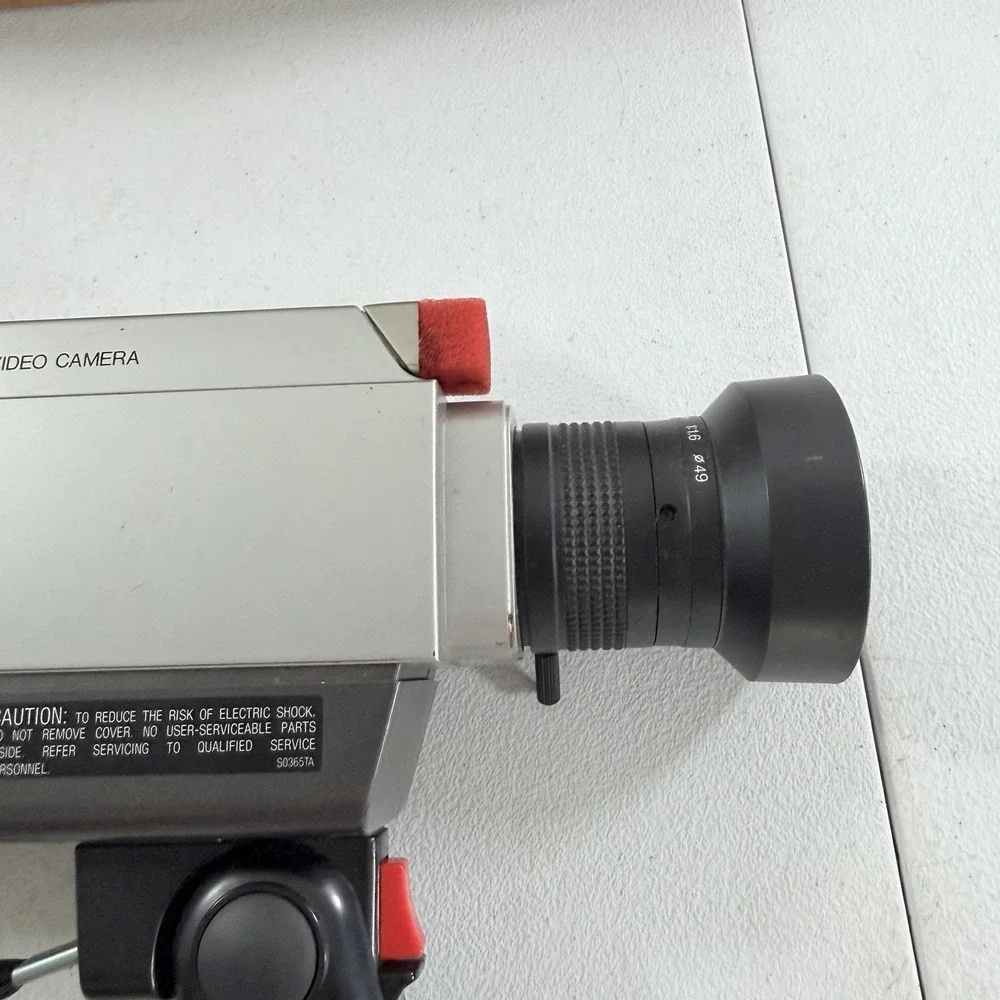 SHARP QC-50 Vintage Color Video Camera Japan Silver Black W/ Box POWERS ON READ